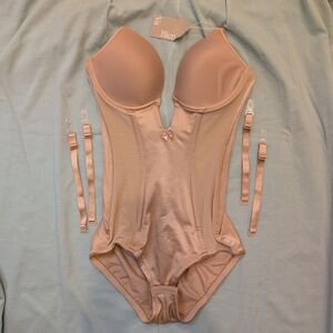 Beige Bodysuit with Straps